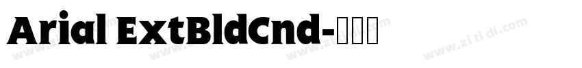 Arial ExtBldCnd字体转换